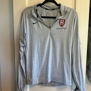 Nike Gray Track & Field Quarter-Zip Top